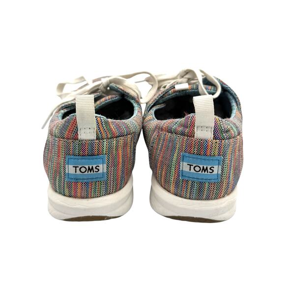 Toms Space Dye Del Rey Multicolor Lace Up Lightweight Casual Fashion Sneakers - Picture 7 of 11
